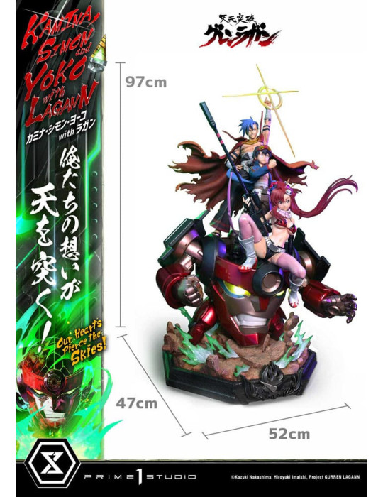 Prime 1 Studio - Tengen Toppa Gurren Lagann - Kamina, Simon & Yoko with Lagann Our Hearts Pierce the Skies!