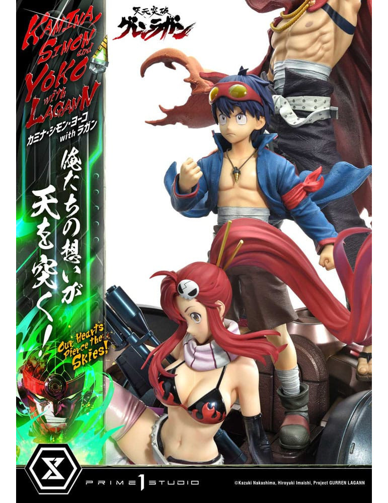 Prime 1 Studio - Tengen Toppa Gurren Lagann - Kamina, Simon & Yoko with Lagann Our Hearts Pierce the Skies! Deluxe Version