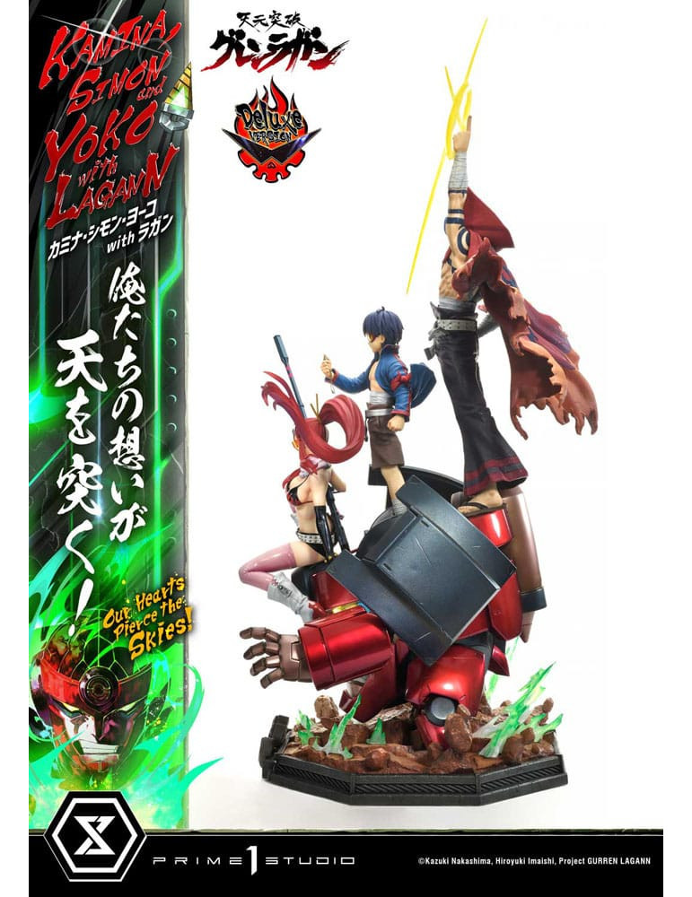 Prime 1 Studio - Tengen Toppa Gurren Lagann - Kamina, Simon & Yoko with Lagann Our Hearts Pierce the Skies! Deluxe Version
