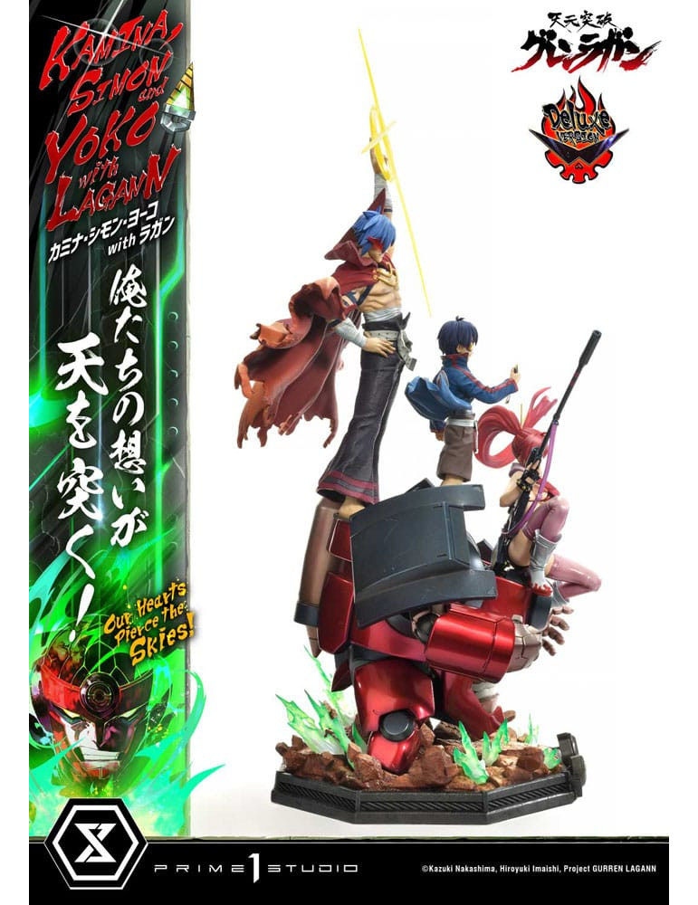 Prime 1 Studio - Tengen Toppa Gurren Lagann - Kamina, Simon & Yoko with Lagann Our Hearts Pierce the Skies! Deluxe Version
