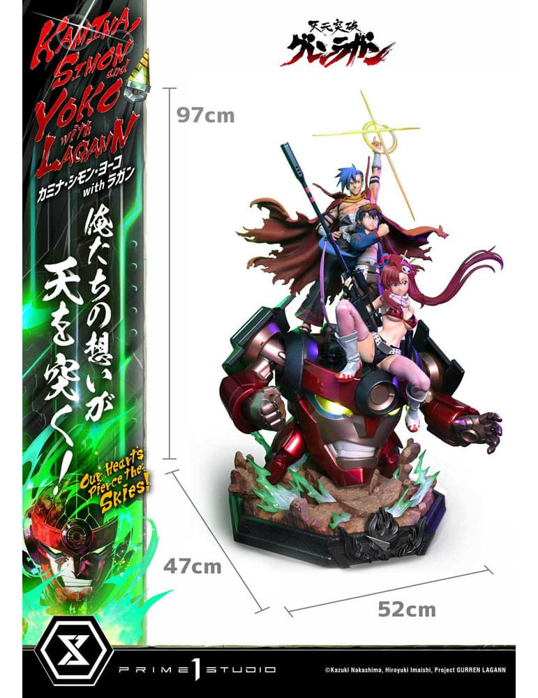 Prime 1 Studio - Tengen Toppa Gurren Lagann - Kamina, Simon & Yoko with Lagann Our Hearts Pierce the Skies! Deluxe Bonus Version