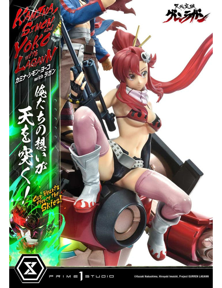 Prime 1 Studio - Tengen Toppa Gurren Lagann - Kamina, Simon & Yoko with Lagann Our Hearts Pierce the Skies! Deluxe Bonus Version