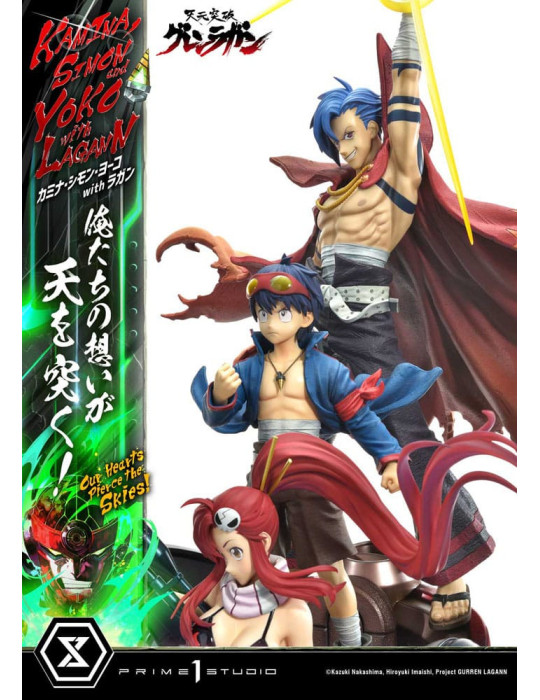 Prime 1 Studio - Tengen Toppa Gurren Lagann - Kamina, Simon & Yoko with Lagann Our Hearts Pierce the Skies! Deluxe Bonus Version