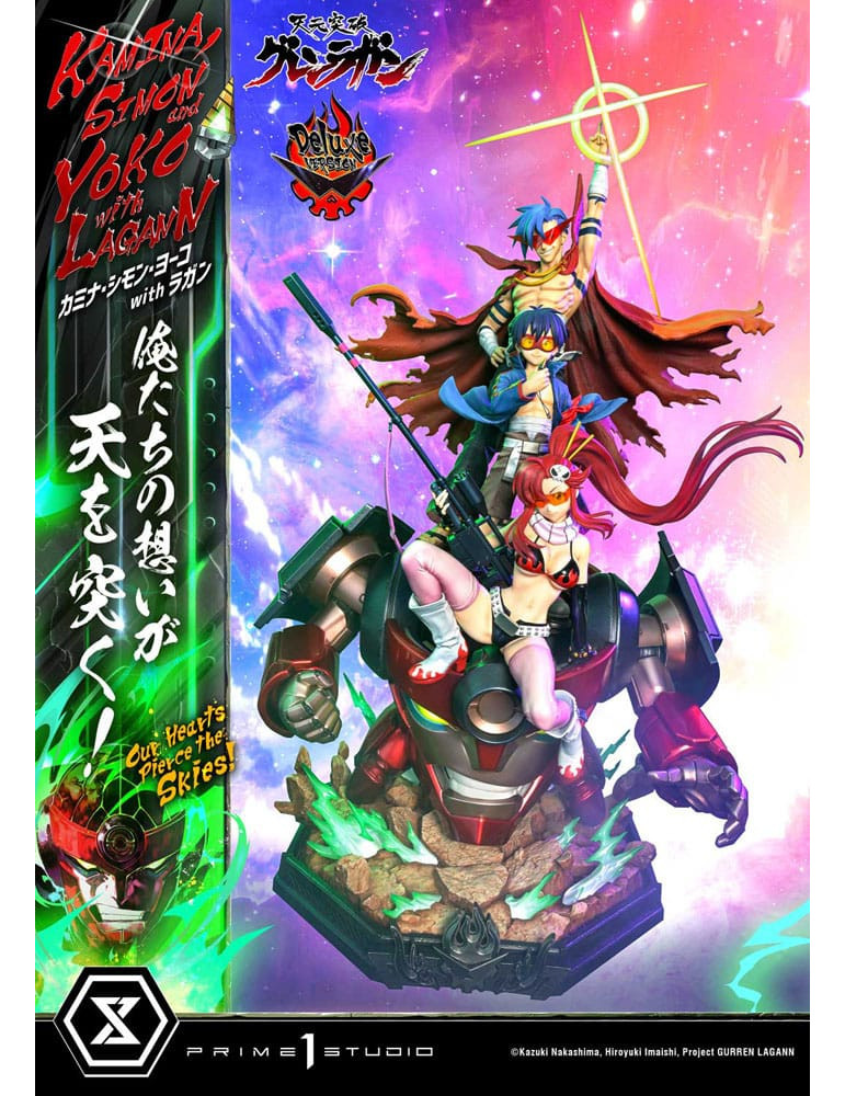 Prime 1 Studio - Tengen Toppa Gurren Lagann - Kamina, Simon & Yoko with Lagann Our Hearts Pierce the Skies! Deluxe Bonus Version