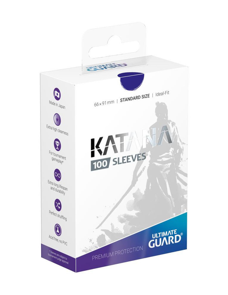 Ultimate Guard 100 Katana Sleeves Standard Size Bleu (66 × 91 mm)