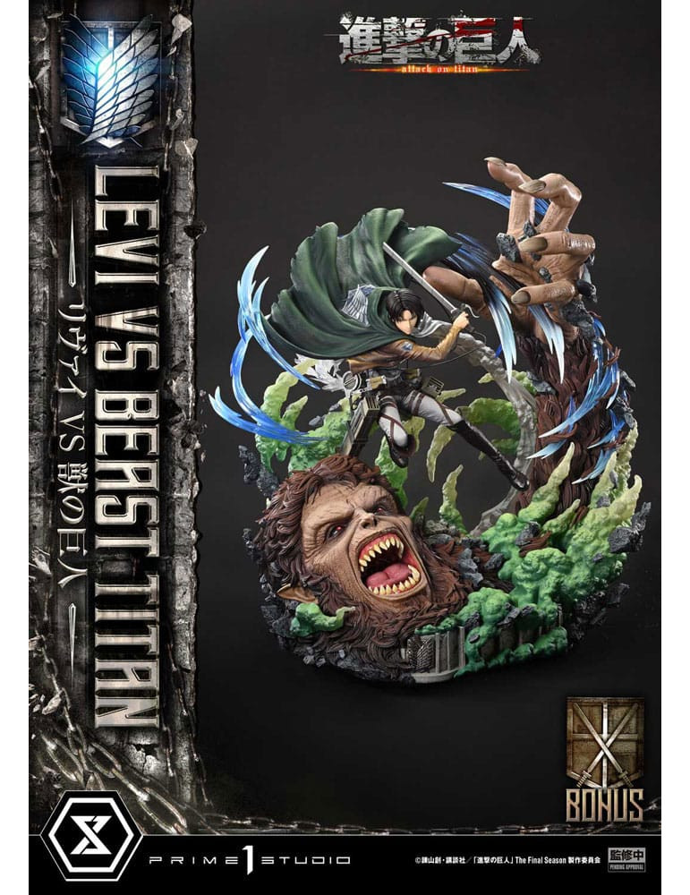 Prime 1 Studio - Attack on Titan - Levi VS Beast Titan Bonus Version