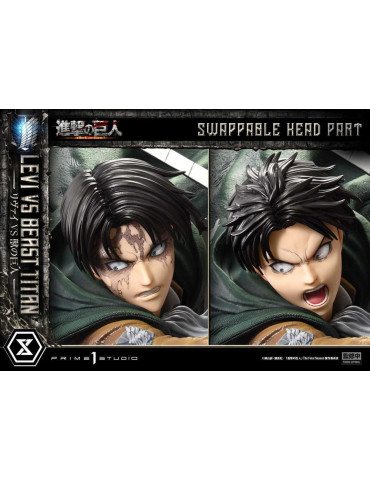 Prime 1 Studio - Attack on Titan - Levi VS Beast Titan Bonus Version 2
