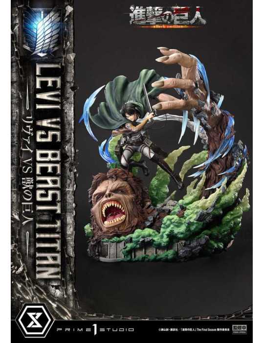 Prime 1 Studio - Attack on Titan - Levi VS Beast Titan Bonus Version