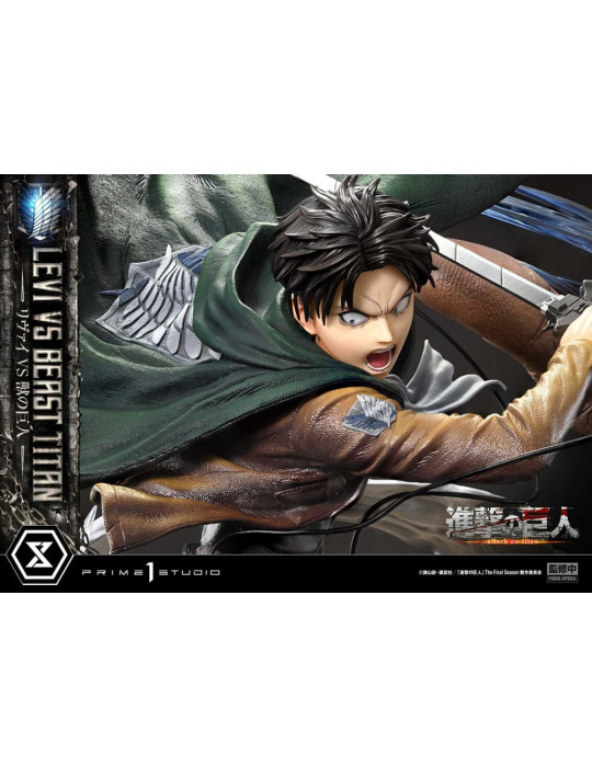 Prime 1 Studio - Attack on Titan - Levi VS Beast Titan Bonus Version
