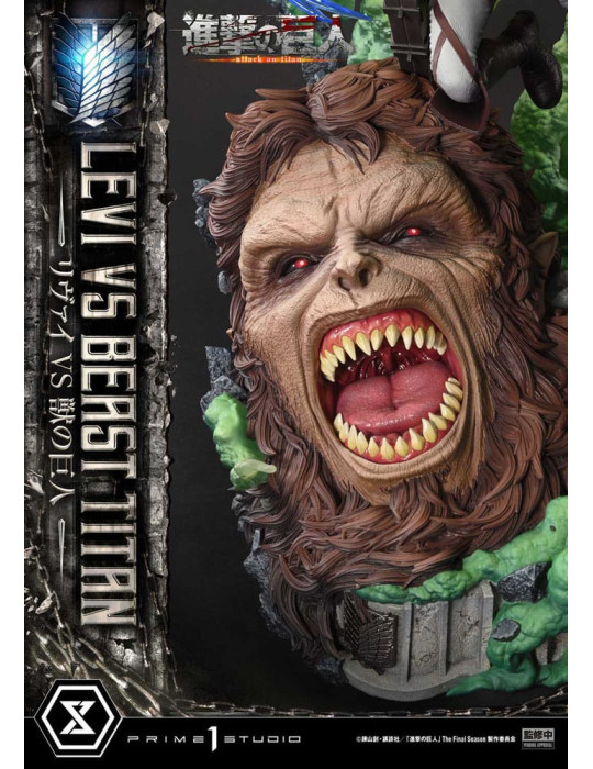 Prime 1 Studio - Attack on Titan - Levi VS Beast Titan Bonus Version