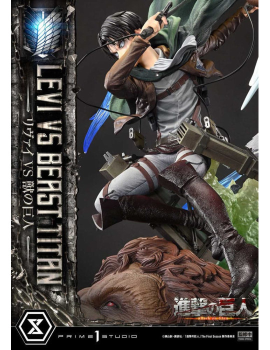 Prime 1 Studio - Attack on Titan - Levi VS Beast Titan Bonus Version