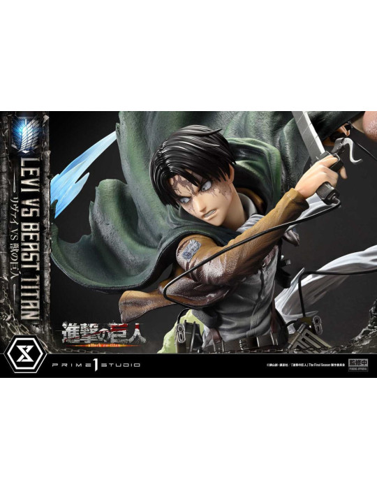 Prime 1 Studio - Attack on Titan - Levi VS Beast Titan Bonus Version