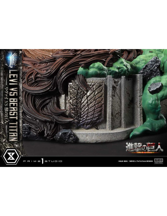 Prime 1 Studio - Attack on Titan - Levi VS Beast Titan Bonus Version