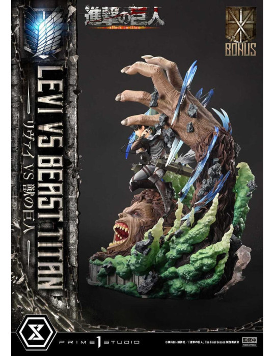 Prime 1 Studio - Attack on Titan - Levi VS Beast Titan Bonus Version