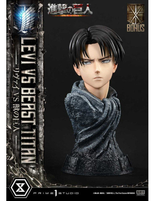 Prime 1 Studio - Attack on Titan - Levi VS Beast Titan Bonus Version