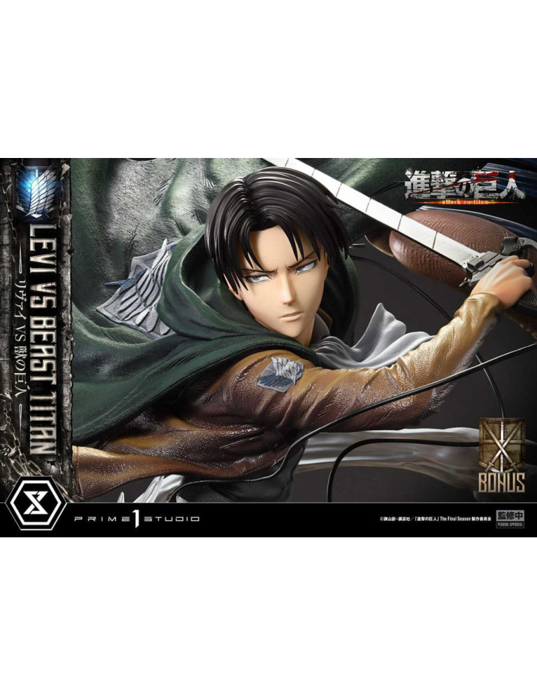 Prime 1 Studio - Attack on Titan - Levi VS Beast Titan Bonus Version