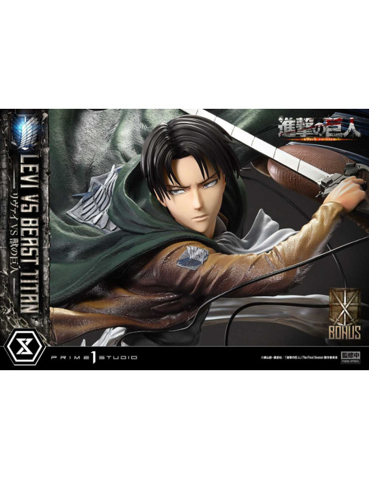 Prime 1 Studio - Attack on Titan - Levi VS Beast Titan Bonus Version