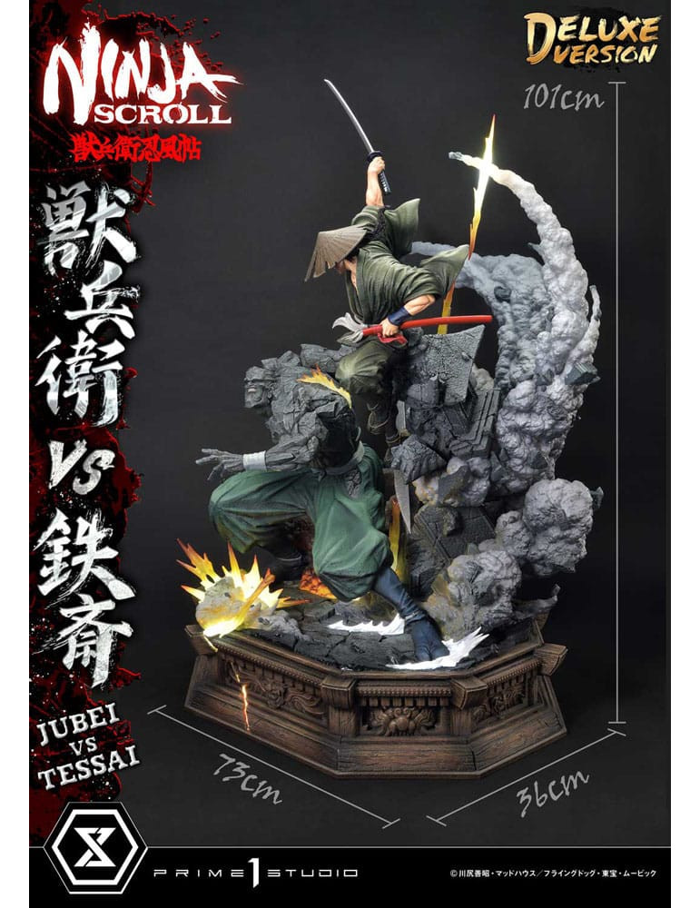 Prime 1 Studio - Ninja Scroll - Figurine Ultimate Premium Masterline Jubei VS Tessai Deluxe Bonus Version
