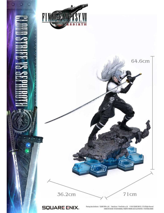 Square Enix - Final Fantasy VII Rebirth - Figurine Cloud Strife vs Sephiroth