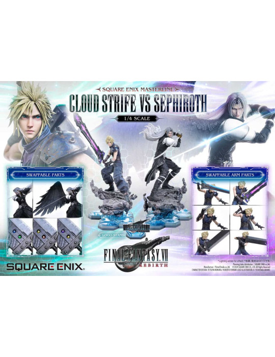Square Enix - Final Fantasy VII Rebirth - Figurine Cloud Strife vs Sephiroth