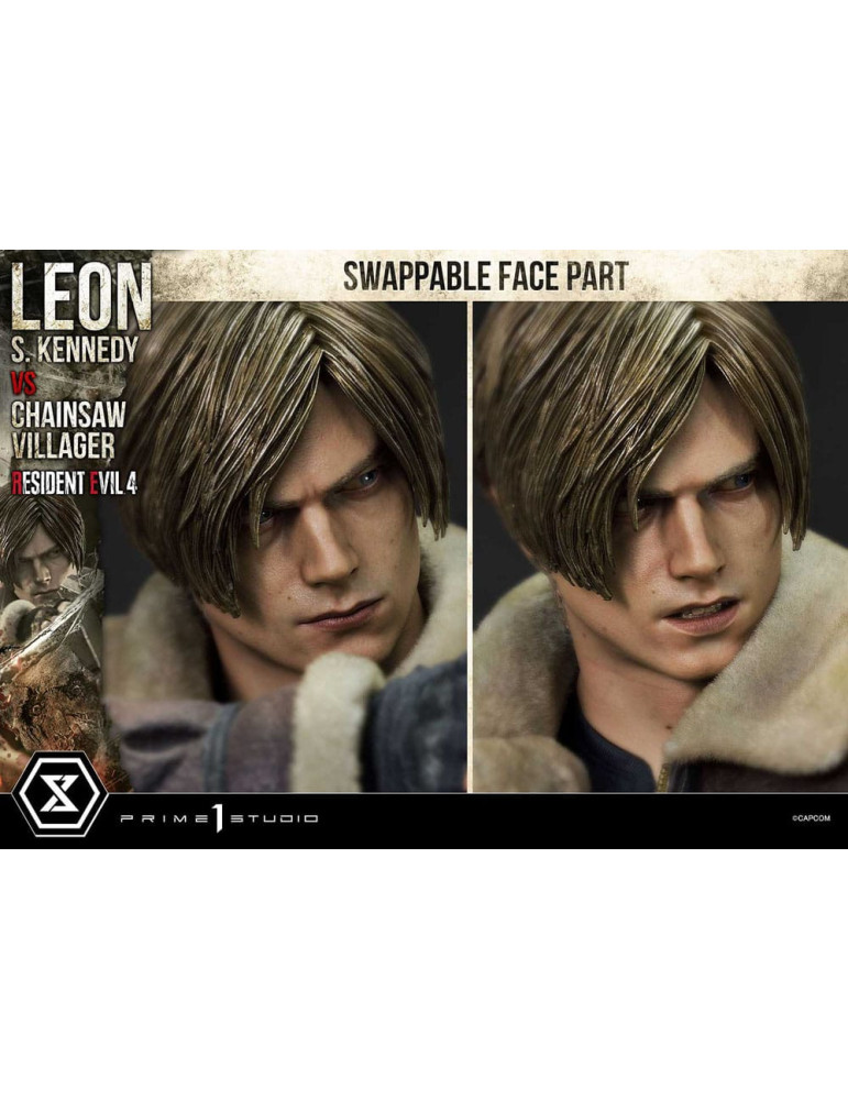 Prime 1 Studio - Resident Evil 4 - Figure Ultimate Premium Masterline Series : Leon S. Kennedy vs. Chainsaw Villager