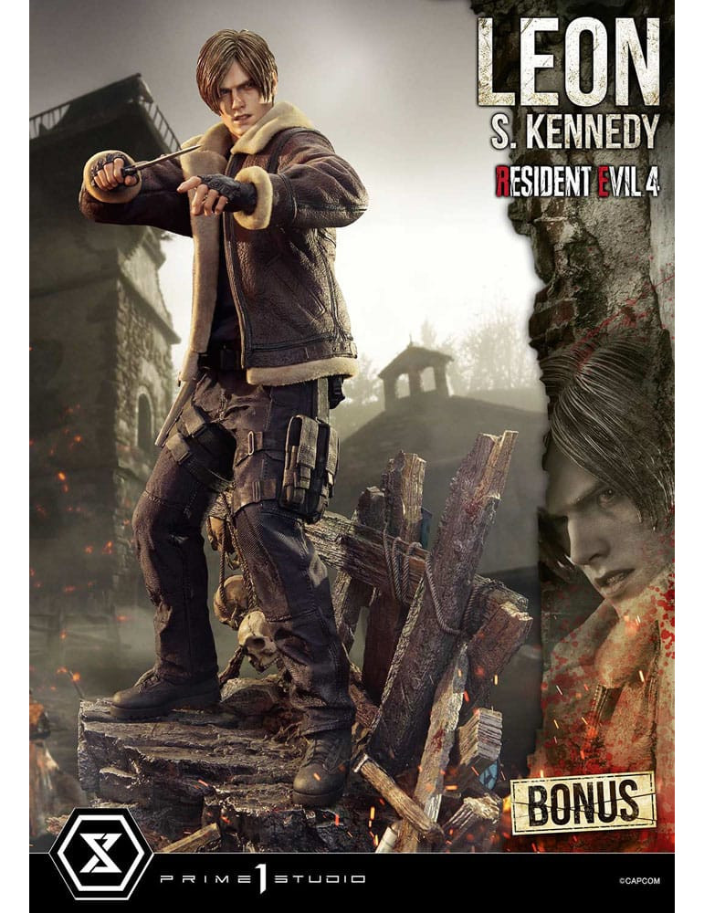 Prime 1 Studio - Resident Evil 4 - Figurine Ultimate Premium Masterline Series : Leon S. Kennedy Bonus Ver
