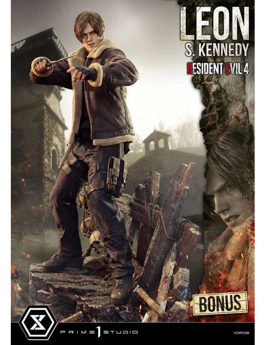 Prime 1 Studio - Resident Evil 4 - Figurine Ultimate Premium Masterline Series : Leon S. Kennedy Bonus Ver