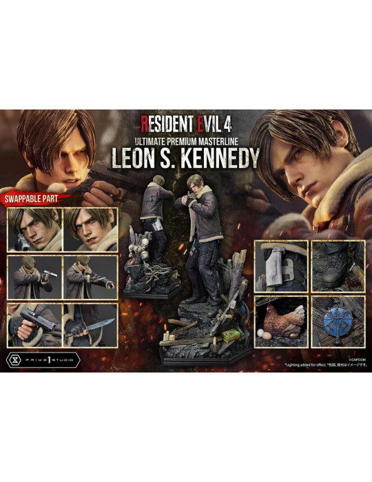 Prime 1 Studio - Resident Evil 4 - Figurine Ultimate Premium Masterline Series : Leon S. Kennedy Bonus Ver