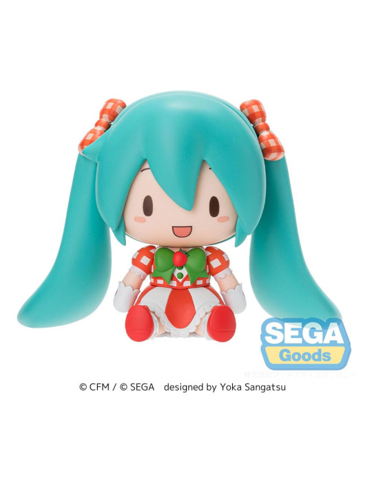 Sega - Piapro- Figurine Fuwa Petit Chibi Hatsune Miku x Love and Berry Dress Up and Dance! Lovely Strawberry