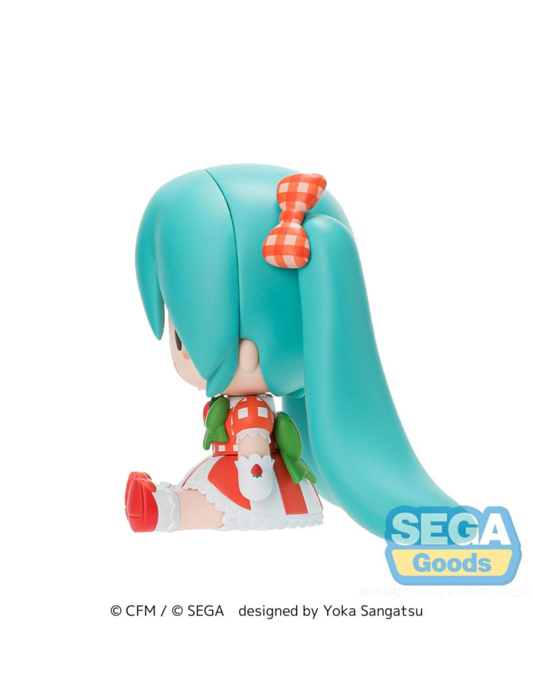 Sega - Piapro- Figurine Fuwa Petit Chibi Hatsune Miku x Love and Berry Dress Up and Dance! Lovely Strawberry