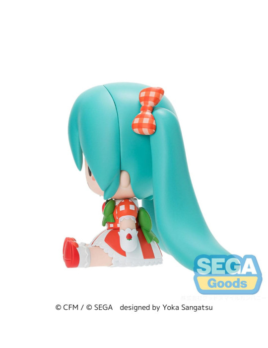 Sega - Piapro- Figurine Fuwa Petit Chibi Hatsune Miku x Love and Berry Dress Up and Dance! Lovely Strawberry