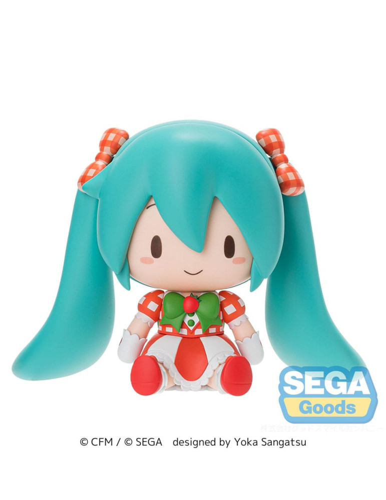 Sega - Piapro- Figurine Fuwa Petit Chibi Hatsune Miku x Love and Berry Dress Up and Dance! Lovely Strawberry