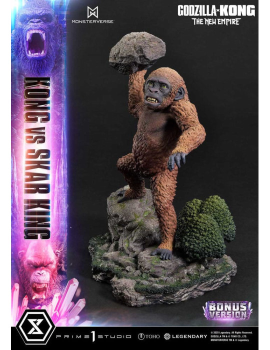 Prime 1 Studio - Godzilla x Kong: The New Empire - Figurine Ultimate Diorama Masterline Series Kong vs Skar King Bonus Version