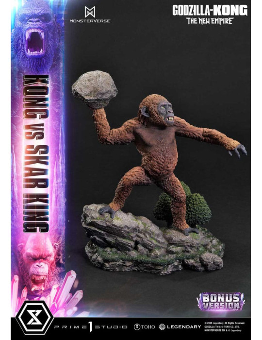 Prime 1 Studio - Godzilla x Kong: The New Empire - Figurine Ultimate Diorama Masterline Series Kong vs Skar King Bonus Version