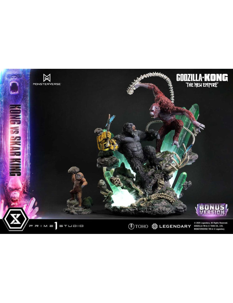 Prime 1 Studio - Godzilla x Kong: The New Empire - Figurine Ultimate Diorama Masterline Series Kong vs Skar King Bonus Version
