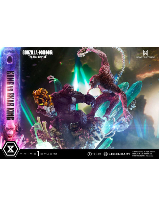 Prime 1 Studio - Godzilla x Kong: The New Empire - Figurine Ultimate Diorama Masterline Series Kong vs Skar King Bonus Version