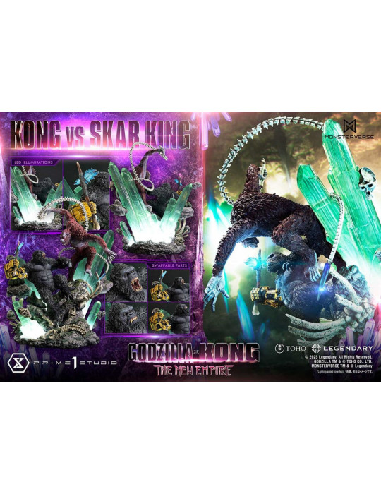 Prime 1 Studio - Godzilla x Kong: The New Empire - Figurine Ultimate Diorama Masterline Series Kong vs Skar King Bonus Version
