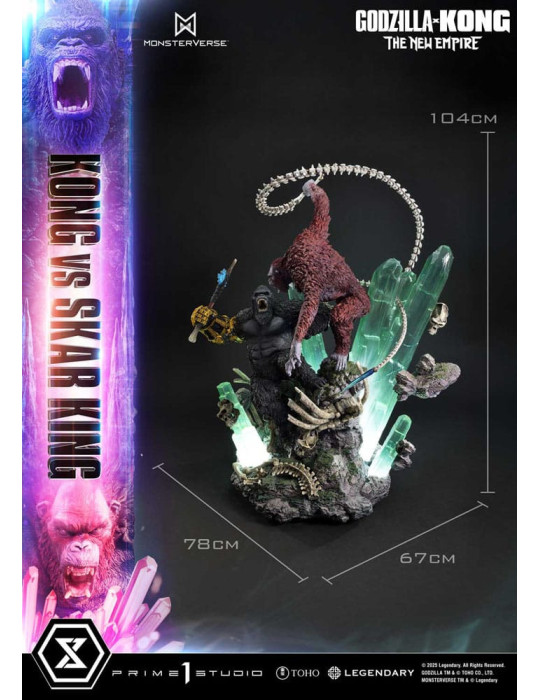Prime 1 Studio - Godzilla x Kong: The New Empire - Figure Ultimate Diorama Masterline Series Kong vs Skar King Bonus Version