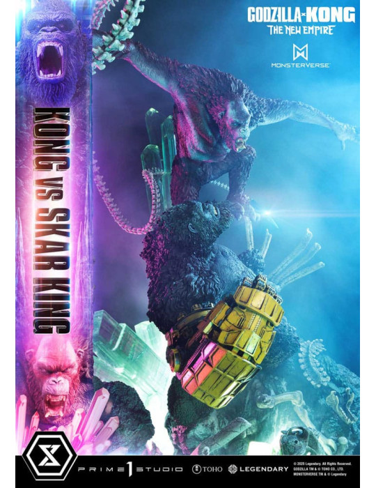 Prime 1 Studio - Godzilla x Kong: The New Empire - Figurine Ultimate Diorama Masterline Series Kong vs Skar King