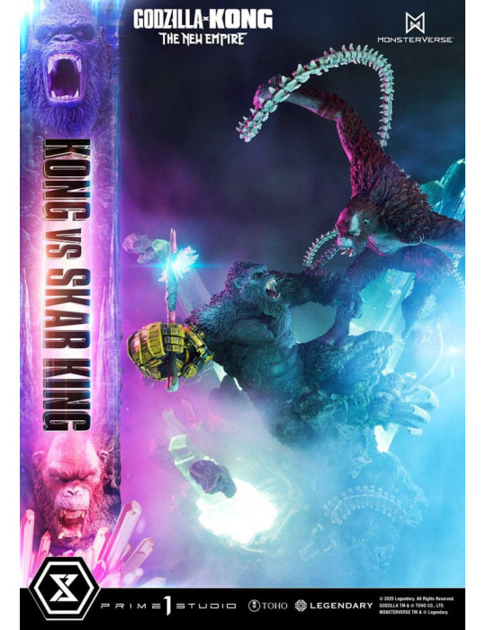 Prime 1 Studio - Godzilla x Kong: The New Empire - Figurine Ultimate Diorama Masterline Series Kong vs Skar King