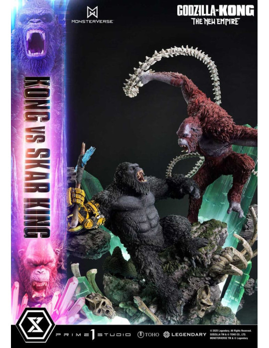 Prime 1 Studio - Godzilla x Kong: The New Empire - Figurine Ultimate Diorama Masterline Series Kong vs Skar King