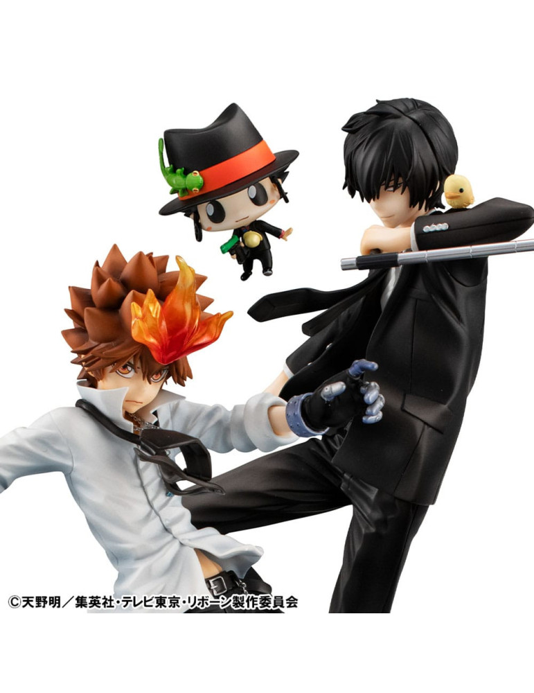 Megahouse - Katekyo Hitman Reborn! - figures Tsunayoshi Sawada & Kyoya Hibari & Reborn Set