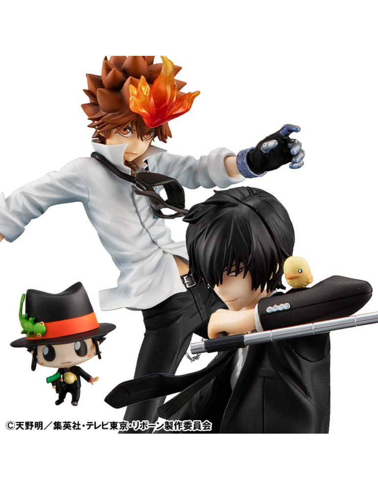 Megahouse - Katekyo Hitman Reborn! - figurines Tsunayoshi Sawada & Kyoya Hibari & Reborn Set