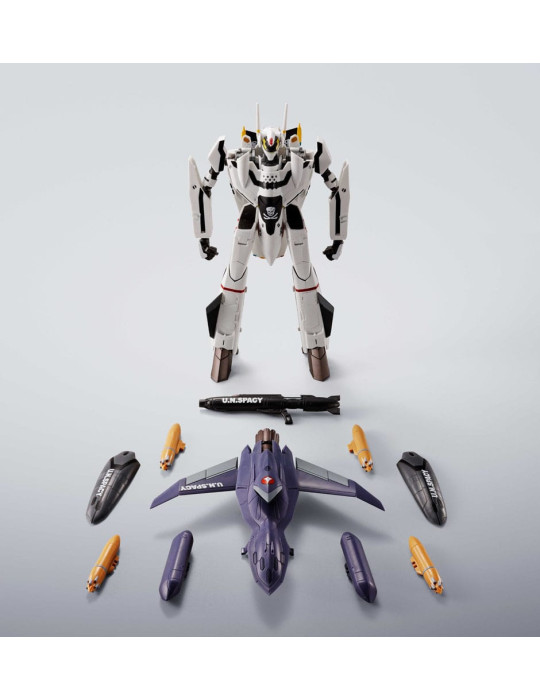 Bandai - Macross - figurine Hi-Metal R Chogokin VF-0S Phoenix (Roy Focker Use) & QF-2200D-B Ghost Set