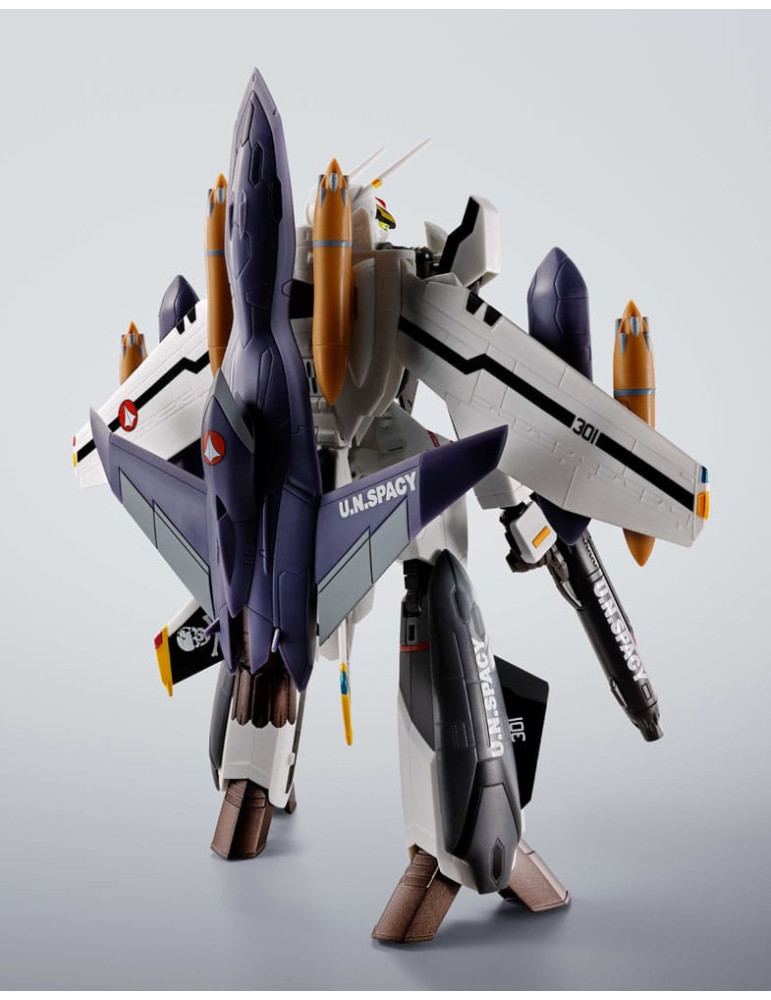 Bandai - Macross - figurine Hi-Metal R Chogokin VF-0S Phoenix (Roy Focker Use) & QF-2200D-B Ghost Set
