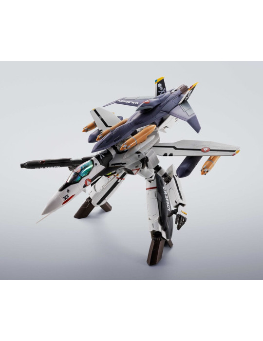 Bandai - Macross - figurine Hi-Metal R Chogokin VF-0S Phoenix (Roy Focker Use) & QF-2200D-B Ghost Set
