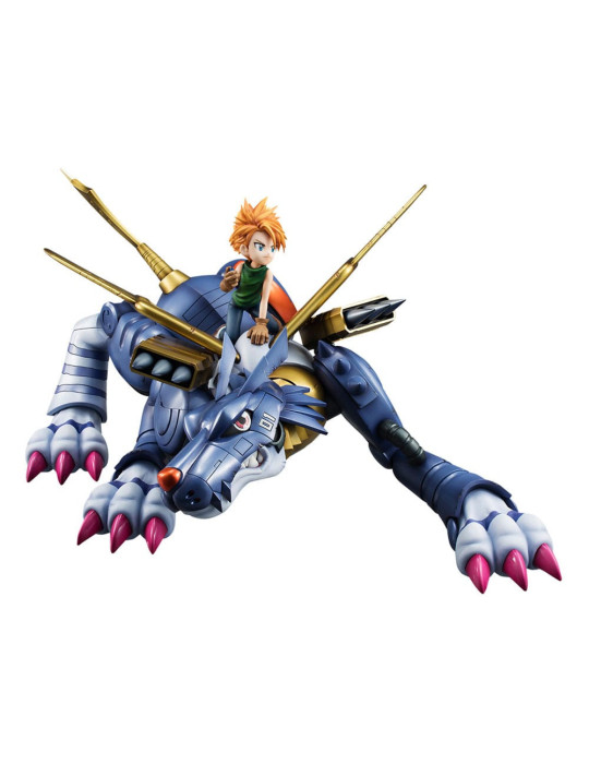 Megahouse - Digimon Adventure - figure Metal Garurumon & Ishida Yamato