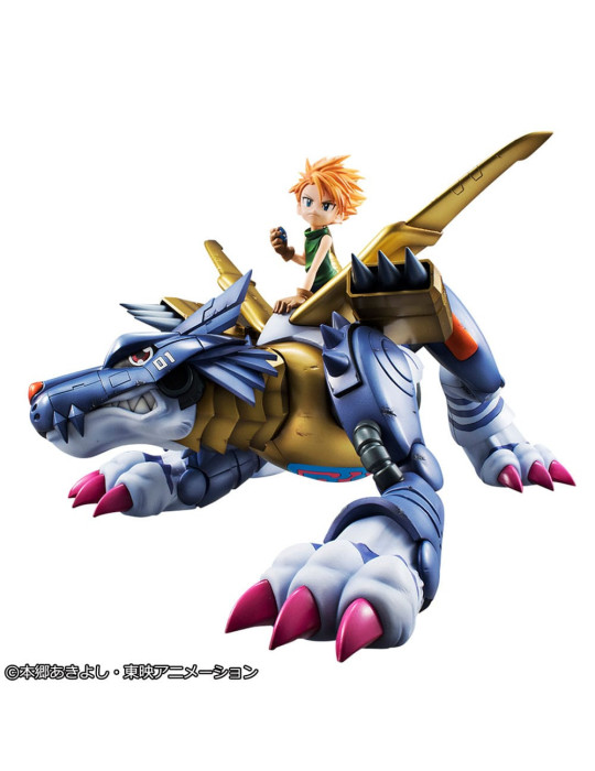 Megahouse - Digimon Adventure - figurine Metal Garurumon & Ishida Yamato