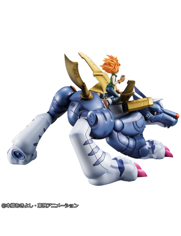 Megahouse - Digimon Adventure - figurine Metal Garurumon & Ishida Yamato