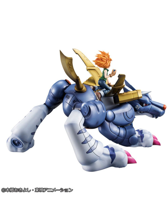 Megahouse - Digimon Adventure - figurine Metal Garurumon & Ishida Yamato